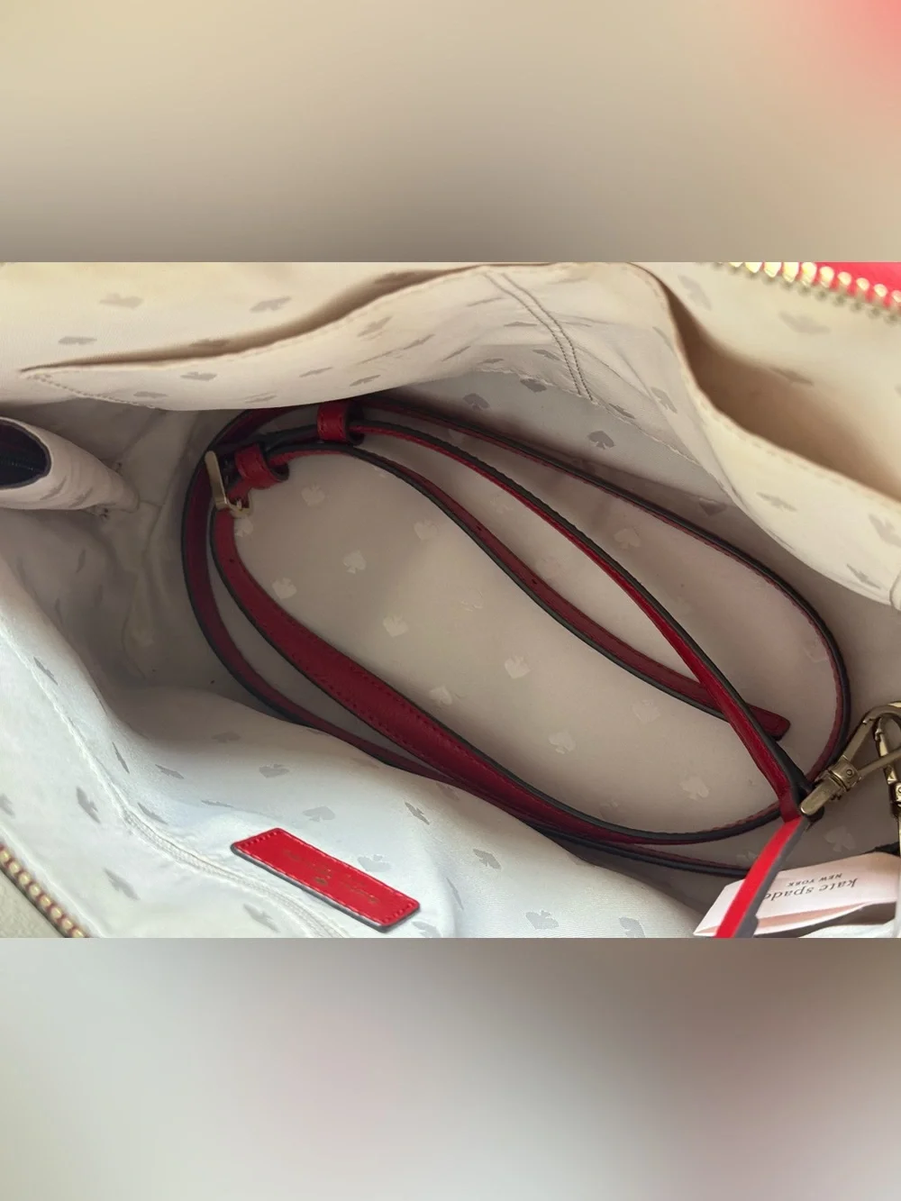 kate spade Red Dome-Shape Leather Tote - Picture 7 of 8